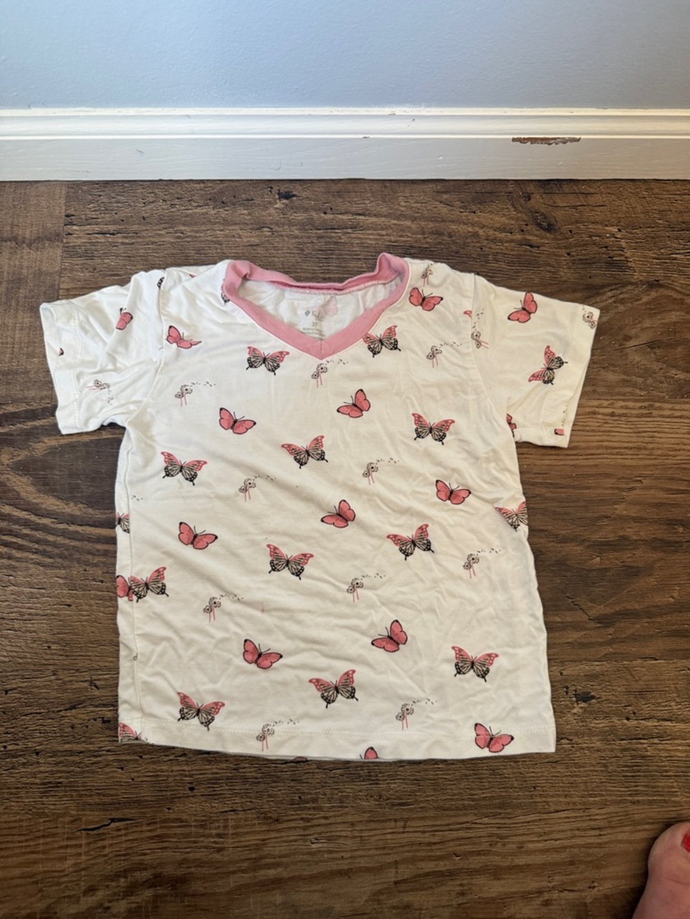 Kyte Tee with Pink Butterfly Print